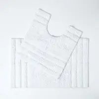 Famanu – 2 - Delige badmatset Spa Supreme bestaande uit badmat 50 x 80 cm en wc - mat 50 x 55 cm van puur katoen lindegroen