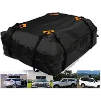 Famanu - Auto daktas 15 kubische voeten Top Cargo 420D Oxford doek met 8 riemen waterdichte ritssluiting bagagetas