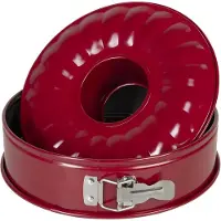 Famanu – Springvorm set Ø 26 cm met platte bodem en tulbandbodem set van 2 ronde lekvrije bakvormen voor veelzijdig bakken