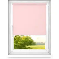 Time4blinds mini rollo basic - Rolgordijn - Niet-invasief - Raamrolgordijn binnen zonder boren - Niet-invasieve handgrepen - Dimmen rollo - 1200x1200mm Roze - Bediening aan de Rechterkant