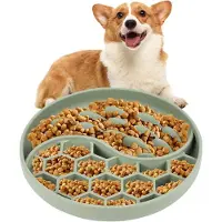 Famanu – Anti-Schrokbak voor Katten en Hond - Slow Feeder Likmat met Grote Zuignappen - Langzame Voeding - 20 cm