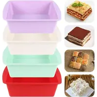 Famanu - Siliconen brownie en cakevormen set van 4 vierkant en rechthoekig
