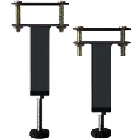 Markenlos – Set van 2 verstelbare metalen bedframe steunpoten 15–22 cm inschuifbaar voor extra ondersteuning