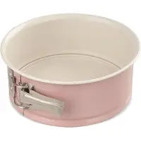 Famanu – Springvorm Ø 18 cm met extra hoge rand platte bodem premium anti-aanbaklaag en stijlvol retro design
