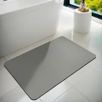 Famanu – Blauw badkamertapijt - schattige madeliefjes - badmat - antislip - wasbaar - witte en gele bloem - zachte douchemat - absorberend - badkamertapijt - 40 x 60 cm