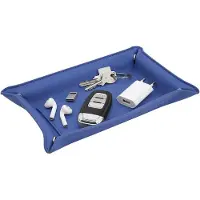 Famanu - Broekzakken Depot Organizer Blauw, opbergplank 23x15x3,5 cm, onderhoudsvriendelijk kunstleer, compacte lade organizer voor kleine items