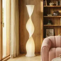 LUCANDE Vloerlampe , Novelle, dimbare, Wit, Woonkamer, Kunststof, Designer