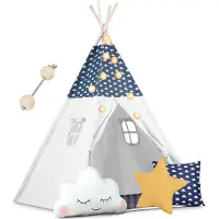 Nukido Tipi Tent voor Kinderen met Lichtjes – Blauw