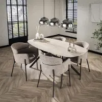 Hoyz Collection eetkamertafel 180 ceramic ceramic travertine