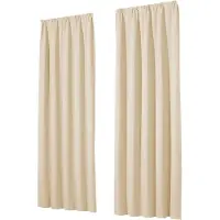 Markenlos Verduisteringsgordijnen, set van 2 - Thermisch isolerend - Crème - 245 x 135 cm