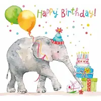 Ppd Lunch servetten - Birthday Elephant