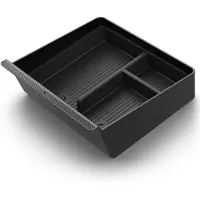 Famanu – Middenconsole organizer armsteun opbergbox met antislip grip carbon afwerking