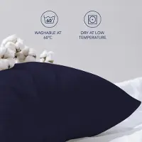 Famanu Kussensloop (Set van 2) – Donkerblauw Katoen - Voor Kussens 50 x 70 cm - 100% Jersey Katoen - Beddengoed Dubbel Bed Kussensloop - Kussenbeschermer - Bestendig en Hypoallergeen
