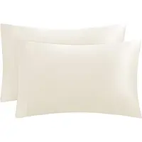 Famanu - Satijnen kussenslopen kingsize set van 2, verkoelend en zijdezacht, envelopsluiting voor haar en huid
