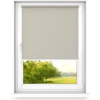 Time4blinds mini rollo basic - Rolgordijn - Niet-invasief - Raamrolgordijn binnen zonder boren - Niet-invasieve handgrepen - Dimmen rollo - 800x1400mm Lichte koffie - Bediening aan de Rechterkant