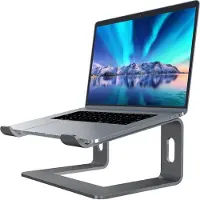 Famanu - Laptop standaard verstelbaar opvouwbaar geschikt voor 9-16 inch laptops zwart