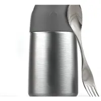 Famanu – roestvrij isolatie thermisch lunchbox I 530ml - 730ml I Met borstel & spork I Thermische bento box voor volwassenen & kinderen I Thermos beker baby food & cereal