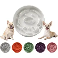 Famanu – Keramische antischrokbak voor kleine honden, antislip keramische hondenbak, voederbak voor honden en katten, geschikt voor droogvoer en natvoer, wit, 180 g