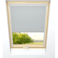Time4blinds - Dakraam Rolgordijn - Breedte 500mm, Hoogte 1012mm - Compatibel met Velux, Compatibel met Fakro - Verduisterend Rolgordijn, Thermisch Rolgordijn, Zonwering voor Dakramen - Grijs