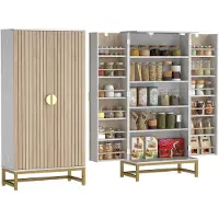 HOMCOM Voorraadkasten - Spaanplaat - 58x29x119,5cm - Wit