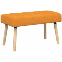 vidaXL Kanaalgeplooide Bank Dongeel 80 x 40 x 46 cm Stof