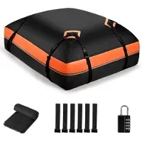 Famanu - Opvouwbare waterdichte daktas 425L, met solide waterdicht drielaags PVC 840D, 1 daktas, 1 antislipmat, 6 deurhaken, 1 cijferslot
