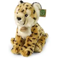 Rappa ECO knuffel cheetah 28 cm - realistische knuffel van recyclede PET flessen - bruin karamel creme
