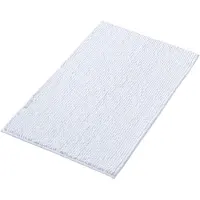 Famanu - Badmat Anti-Slip av soft Chenille | Super absorberend en machinewasbaar | Te combineren als badmat set | Voor de badkamer, douche, bad of als WC mat | Wit – 40x60 cm