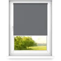 Time4blinds - Verduisteringsrolgordijn Zonder Boren - Verduisteringsrolgordijn, Rolgordijn Verduistering - 3 Soorten Montage, Zilveren Thermische Coating - Licht antraciet, 500x1200mm, Links