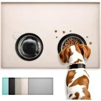 Famanu – Voermat voor honden en katten van siliconenrubber, antislip ontwerp met verhoogde rand om lekkage van water of voedsel te voorkomen, eenvoudig te reinigen