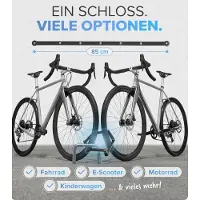 Markenlos - Opvouwbaar fietsslot I Veilige diefstalbeveiliging met beugel I In gehard staal Anti-diefstal, slot, fietsslot, fietssloten, E-bike, motorfiets