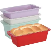 Famanu - Siliconen mini broodbakvorm set van 4 rechthoekig geschikt voor oven en airfryer