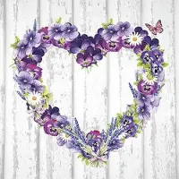Ambiente - Lunch servetten - Purple Heart