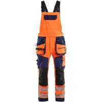 Blakläder 2626-1648 High Vis Bretelbroek 4-weg stretch High Vis Oranje/Marineblauw maat C44 heren