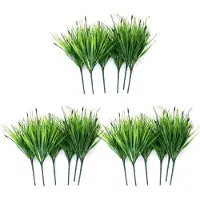 Famanu - 18 Bundels Kunstgras Kunstplanten Decoratie Groen UV-bestendig voor Binnen Buiten Thuiskantoor (30-40 cm)