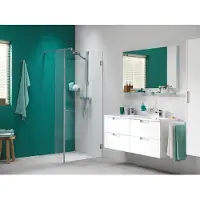 Get Wet by Sealskin I Am Inloopdouche type A1 met zijpaneel 100+30x200cm RVS-look/Helder glas