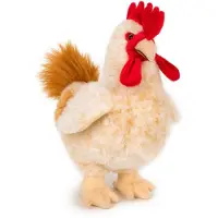 Semo Pluche kip/haan knuffel - 30 cm - Kippen/hanen boerderijdieren knuffels - dieren