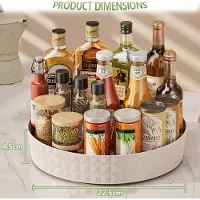 Markenlos - Lazy Susan kunststof kruidenrek, draaiplateau voor keuken en koelkast 25 cm