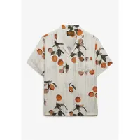 Superdry Blouse crème / donkergroen / oranje