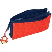 Safta Pennenetui met 3 vakken Super Mario Trick Rood Donkerblauw 22 x 12 x 3 cm