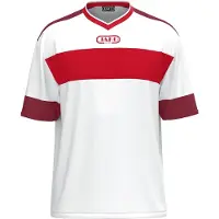 Jako Club 92 Shirt Korte Mouw Heren - Wit / Rood / Kastanje | Maat: S