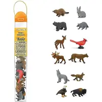 Safari Speelset Nature Toob Junior Bruin/grijs/rood 12-delig