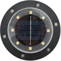 vidaXL Zonnepaneel-grondspots met grondpen, 4 stuks, warm wit licht