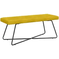vidaXL Bank Geel 110 x 40 x 45 cm fluweel