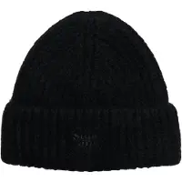 Superdry Ribgebreide Beanie Zwart Grootte: 1SIZE