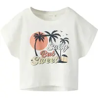 Name it KIDS T-shirt wit Meisjes Katoen Ronde hals Printopdruk - maat 134/140