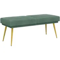 vidaXL Dubbel-laags bank Zeegroen 120 x 45 x 46 cm fluweel