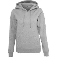 Build Your Brand - Heavy Dames Hoodie - Heather Grey maat XS