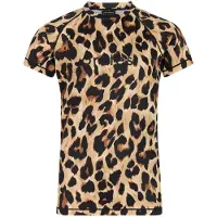 Protest UV T-shirt PRTSOHO JR beige/bruin UV shirt Meisjes Polyester Ronde hals - maat 164