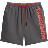 Superdry Zwemshorts antraciet / oranje / koraal / zwart